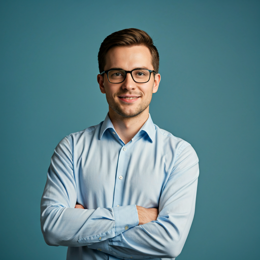 Portrait of a satisfied male corporate client